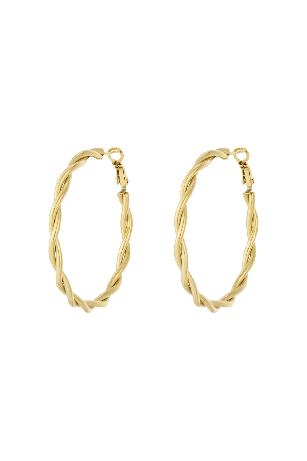 Oorbel hoop in swirl model