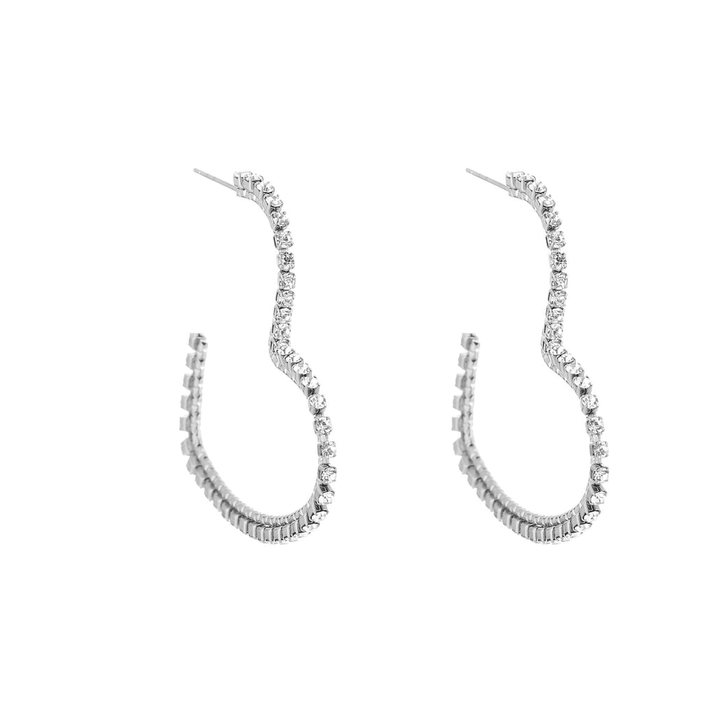 Hart oorbel strass