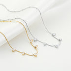 Ketting hartjes strass